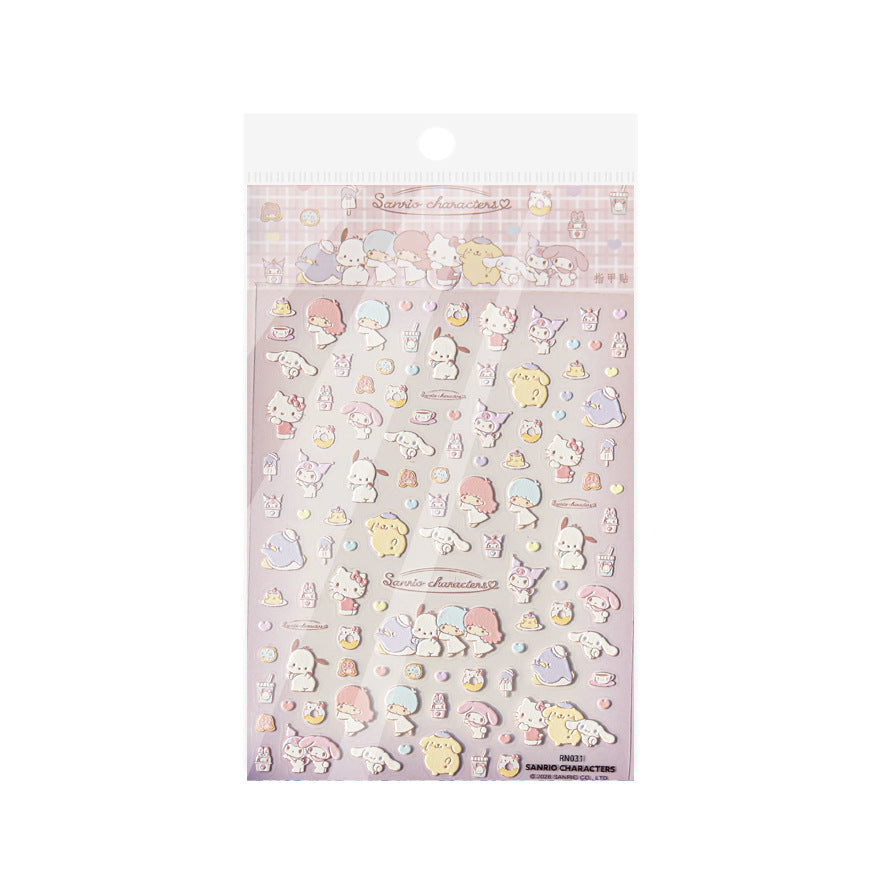MoeMolly Sanrio Embossed Nail Art/Guka Craft Stickers-Sanrio Family